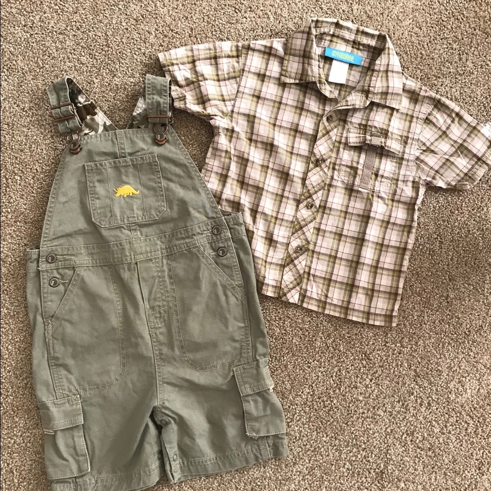 Gymboree Overalls and Matching Shirt